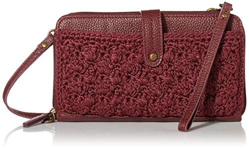 The Sak Iris Crochet Smartphone Crossbody, Cabernet Malia Weavew