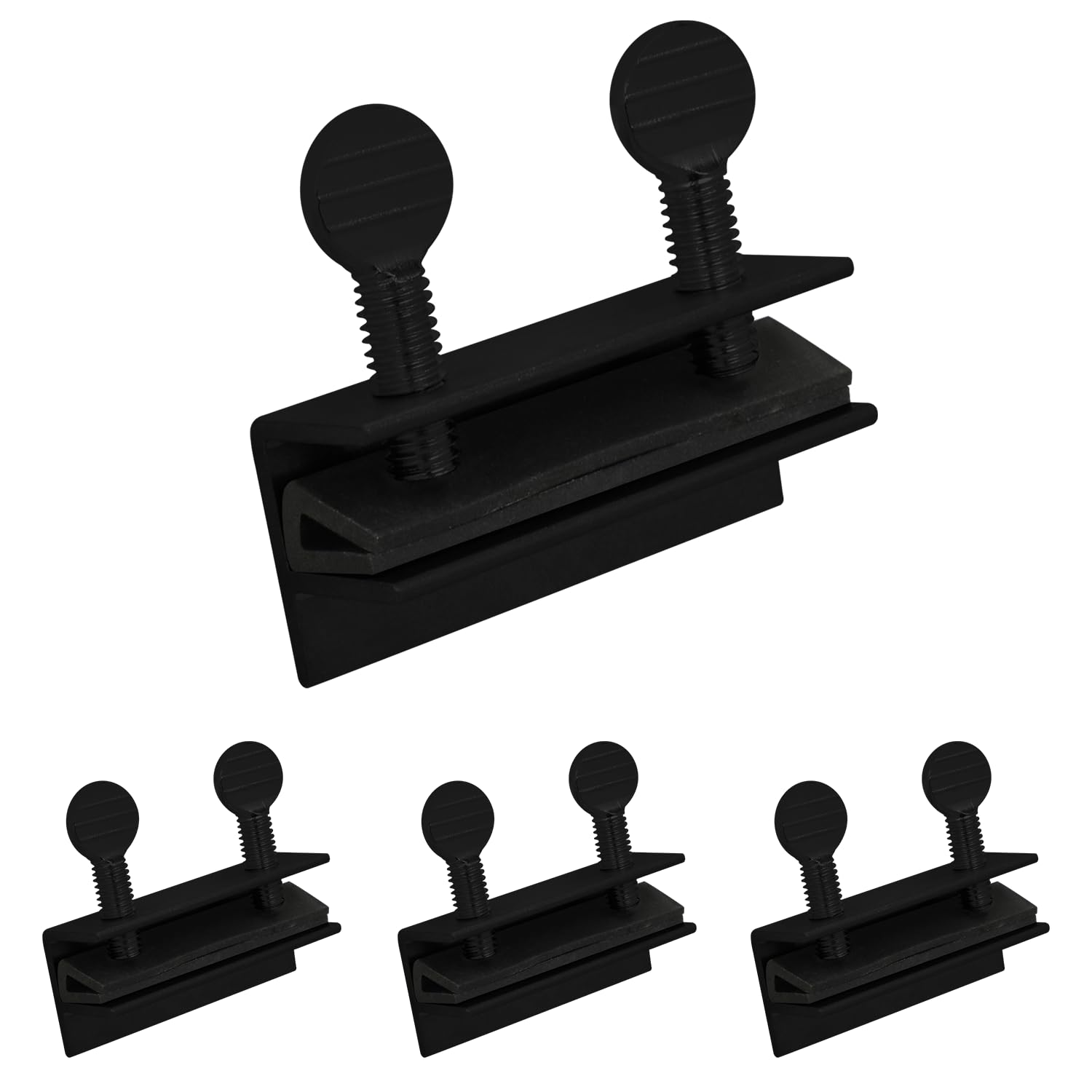 "Nuk3y Sliding Window Security Locks with Rubber Gasket (Black, 4 Pack)"