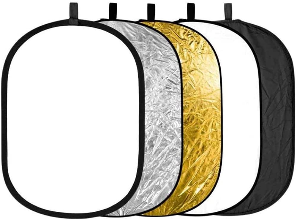 Reflector de fotografía Reflector de luz de Disco múltiple Redondo Plegable 5 en 1 portátil para Estudio o Cualquiera para iluminación de fotografía de Estudio