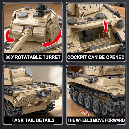 Jeu de construction de tank militaire Léopard pour des heures d'assemblage en famille - 4