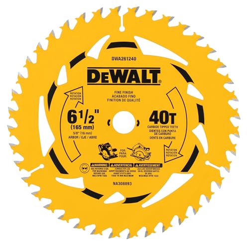 DEWALT 6-1/2 in. 40T Circular Saw Blade (DWA261240)