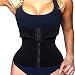 LODAY Waist Trainer, Corset Cincher Body Slimmer Shaper Tummy Control for Women (S(3-5 day delivery), BLACK(zip&hooks))
