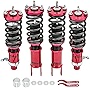 maXpeedingrods Coilover Adjustable for Honda Civic 1989-2000 CRX 1989-1991 Delsol 1993-1997 for Acura Integra 1994-2001, 24 Level Adjustable Damper Spring Shock Absorber, Suspension Kit Strut Red