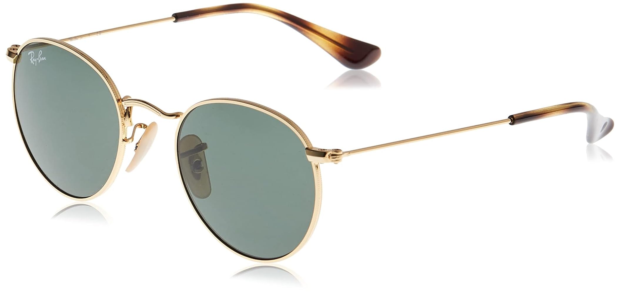 小物 RayBan round sunglasses unisex brown Amazon.com: Ray-Ban RB4429 Round Sunglasses, Beige On Gold