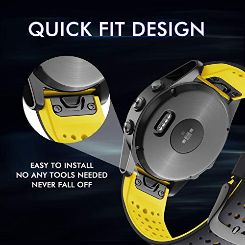 Image of NotoCity Fenix 6 /Fenix 6 Pro 22mm Width Band for Garmin Fenix 6 /Fenix 5 /Fenix 5 Plus /Fenix 6 /Fenix 6 Pro /Fenix 7 /Forerunner 935 /Forerunner 945 /Approach S60 /Quatix 5