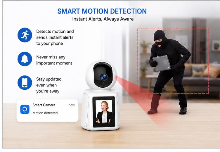 Image of WiFi Smart Home Camera with Two Way Audio Live Video Calling