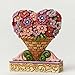 Jim Shore Heartwood Creek Mini Flower Heart Bouquet Stone Resin Figurine, 3”