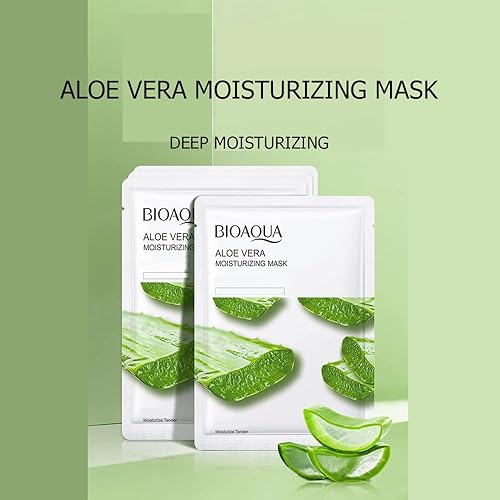 Miniatura 5 de BIOAQUA Mascarilla hidratante tierna Fruta Miel Té Verde Pepino Aguacate Arándano Rojo Granada Aloe Vera Cuidado de la Piel Facial 0.88 oz x 8pcs