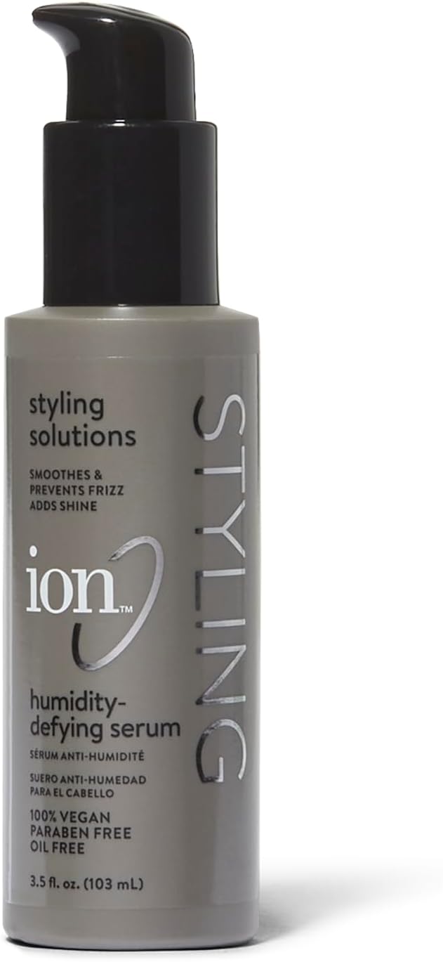 ion Humidity Defying Serum, ParabenFree, Vegan, AntiFrizz, Smoothing, OilFree, Thermal Heat Protectant