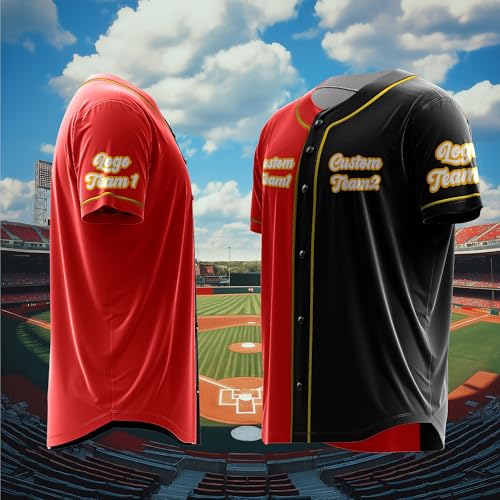 Custom Two Team Baseball Jersey, Personalized Baseball Jersey Men Women Youth, Custom Baseball Jerseys for Teams miniatura 3
