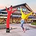 LookOurWay Air Dancers Wacky Waving Inflatable Tube Man Attachment - 6 Feet Tall Advertising Air Dancer Waving Man Inflatable Tube Guy - Blower Not Included - Red