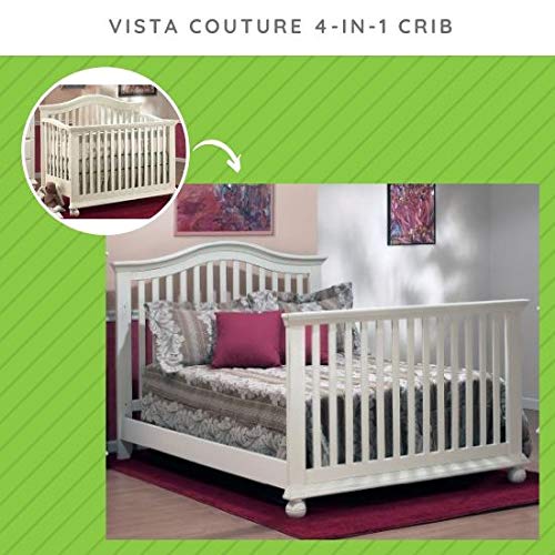 Full-Size Conversion Kit Bed Rails For Sorelle & Lusso Cribs | Multiple Finishes Available - See Description For List Of Compatible Cribs (White) #TOP5