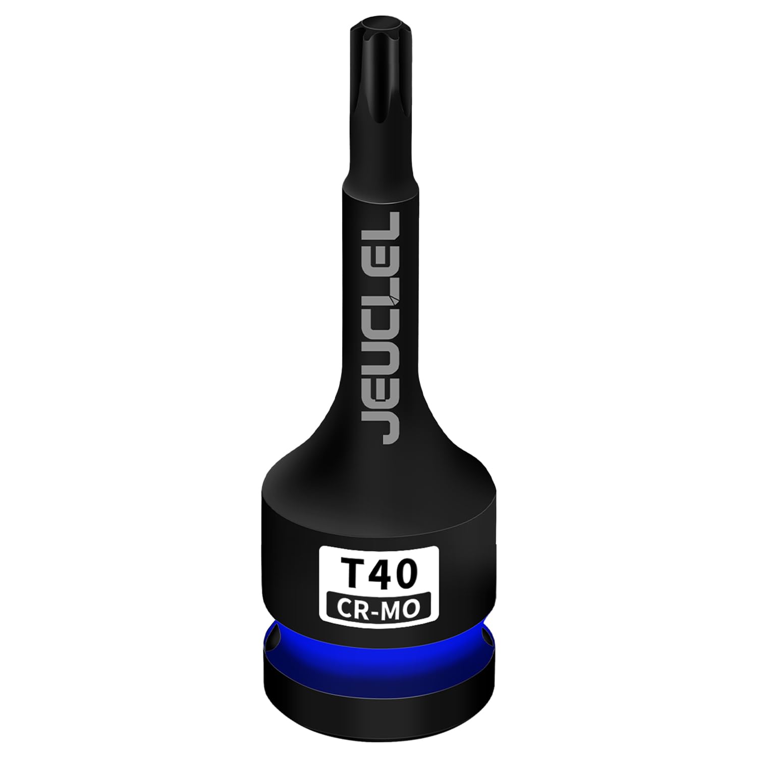 Jeuclel Black T40 Torx Star 6 Point Impact Bit Socket, T40 1/2-Inch Square Drive 3-Inch Long Torx Socket, Cr-Mo Steel Lengthen Screwdriver Adapter Tool