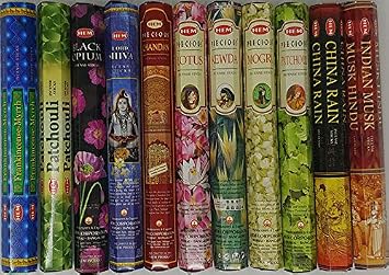 HEM Incense Sticks 12 Box Variety Pack (240 Sticks Total, 20 Sticks per Box) | Long Lasting Fragrance | Meditation, Relaxation, Yoga, Aromatherapy & Home Fragrance