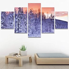 SIGNWIN 5 Panel Canvas Wall Art Modern Art...