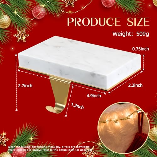 Fonder-Mols-Christmas-Stocking-Holders-for-Mantle-Heavy-Deauty-Xmas-Fireplace-Hanger-Hooks-Metal-Grips-Clips-2-White-Marble Fonder Mols Christmas Stocking Holders for Mantle Heavy Deauty Xmas Fireplace Hanger Hooks Metal Grips Clips 2 White Marble