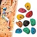 Yiju 10Pcs Rock Climbing Holds Wall Holds Play Portable Climbing Rock Wall Grips for Outdoor Playground Course Training Tree House, withoutBackNailScrew