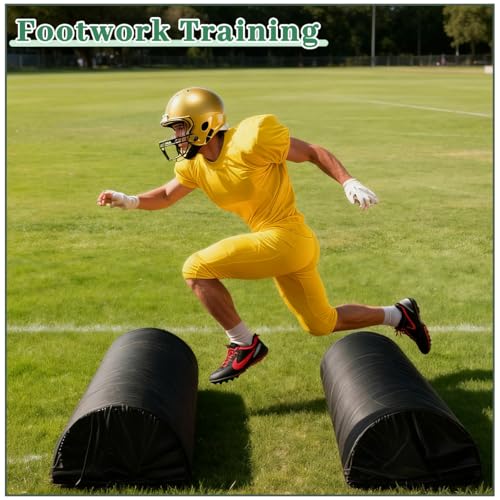 Pansente 2 Pcs Football Tackle Dummy Waterproof Football Training Equipment Heavy-Duty Football Training Equipment with Handles Suitable for Footwork, Passing, and Agility Training - Thumbnail 7