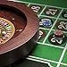 Brybelly Casino Night 2-in-1 Blackjack and Roulette Table Felt Only- Green Felt Double Sided Casino Tabletop Gaming Mat- 72