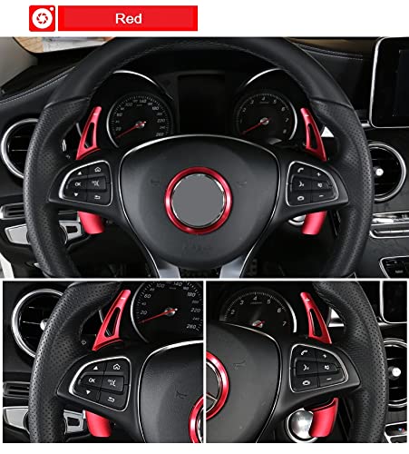 Red Aluminum Steering Wheel Paddle Shifter Extension For Mercedes A B C E Class - Foto 11