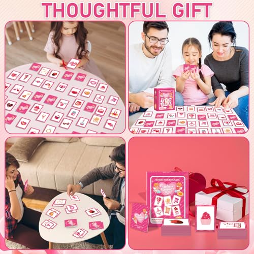 Image of gisgfim 100 PCS Memory Matching Game Valentine's Day Concentration Memory Games Card Educational Game for Kids Educational Ages 3-8 A Fun & Fast Heart Gnome Matching Games