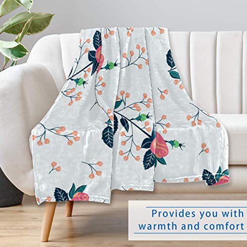 Couverture douce et chaude bouquet de roses pour lit canapé