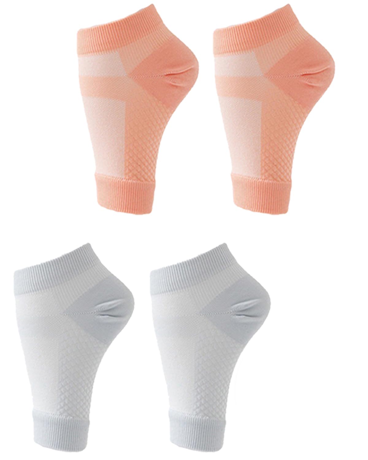 2 Pairs Compression Socks for Women, Neuropathy Socks, Ankle Socks for Plantar Fasciitis, Arch Support, Foot & Ankle Swelling, Achilles Tendon, Heel Pain,Injury Recovery（Light Gray and Orange Pink） (B0D8ZX5YPP) Amazon Price History, Amazon Price Tracker