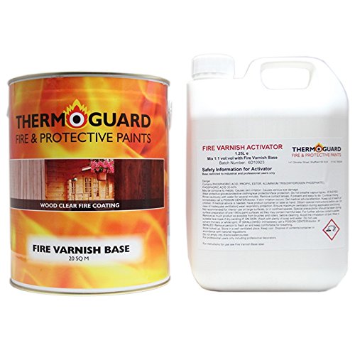 Fire Retardant Varnish Basecoat 20m² Pack | for Internal & External Use on Wood & Timber