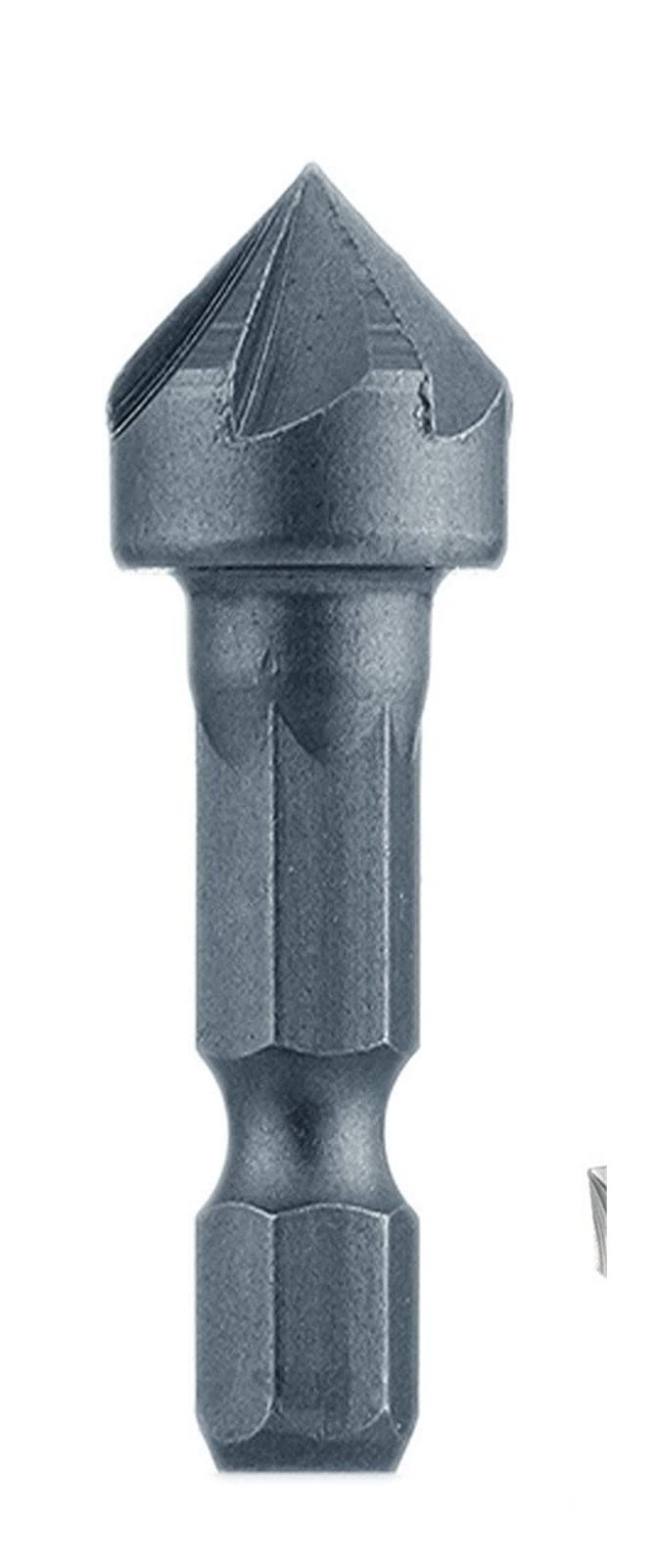 Broca avellanadora de 90 grados, broca biselada de 1/4 pulgadas, vástago hexagonal para carpintería, punta angular, corte biselado, broca