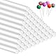 50 Stück Acryl Rundstab,Transparent Acrylstab Rundstab,Clear Acrylic Round Rods,Runde Kunststoffstäbe für Süßigkeiten,Dessert,Schokolade,Handgefertigt,DIY(4mm × 15cm)