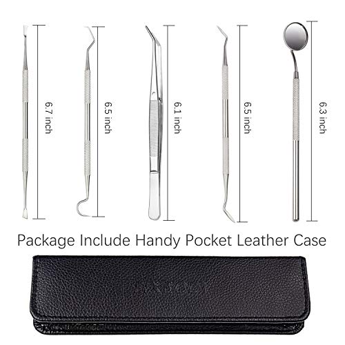 image for FIXBODY Dental Tools, 5 Pcs Stainless Steel Hygienist Kit for Personal