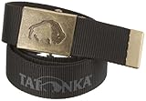 Gürtel mit dekorativem Druck und Metall-Schnalle mit TATONKA Bison Prägung.