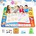 Ezire Doodle Drawing Mat, Large Water Doodle Mat 47.2'' x 35.4'' Mess-Free Aqua Magic Mat Educational Toys with 6 Magic Pens, 8 Stamps, 1 Mould and 1 Drawing Booklet for Kids Boys Girls
