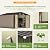 Patiowell 10x12 FT Storage Shed, Outdoor Metal Sheds with Lockable Door and Sloping Roof, Waterproof Outside Large Garden Tool Shed with Breathable Vents for Patio Lawn Backyard, Brown