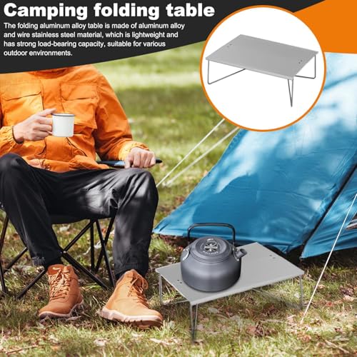 Table de camping compacte et pliante avec son sac de transport pour randonnée - 8