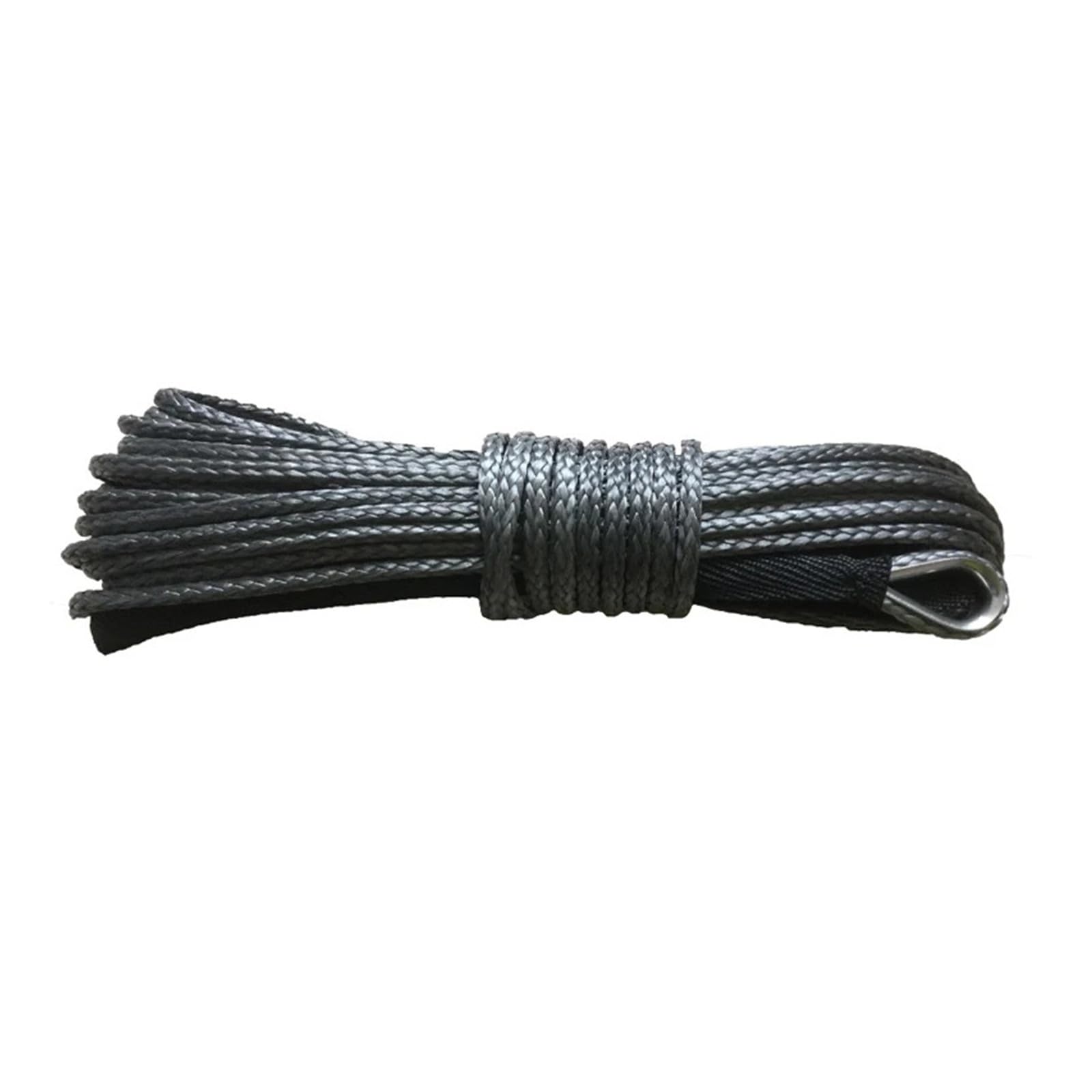 Syntetyczna lina do wyciągarek samochodowych 4 mm x 30 m, wytrzymała z tuleją i wyciągania łodzi ATV UTV Wysoka wytrzymałość