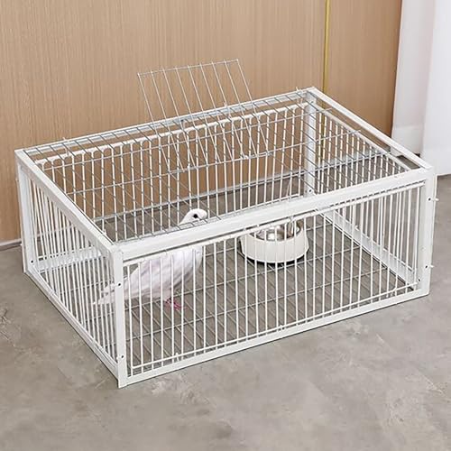 Hoixin Trampa para pájaros Jaula Trampa para pájaros Jaula Trampa Palomas Trampa para Animales con Dos entradas unidireccionales Fácil de Montar y Limpiar Material metálico(100x60x26cm)