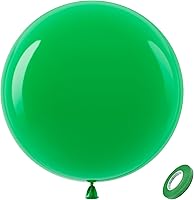 Vista 304 de Bezente Globos de látex verde lima para fiesta, paquete de 100 globos de color verde claro de 12 pulgadas, globos redondos de helio verde fruta