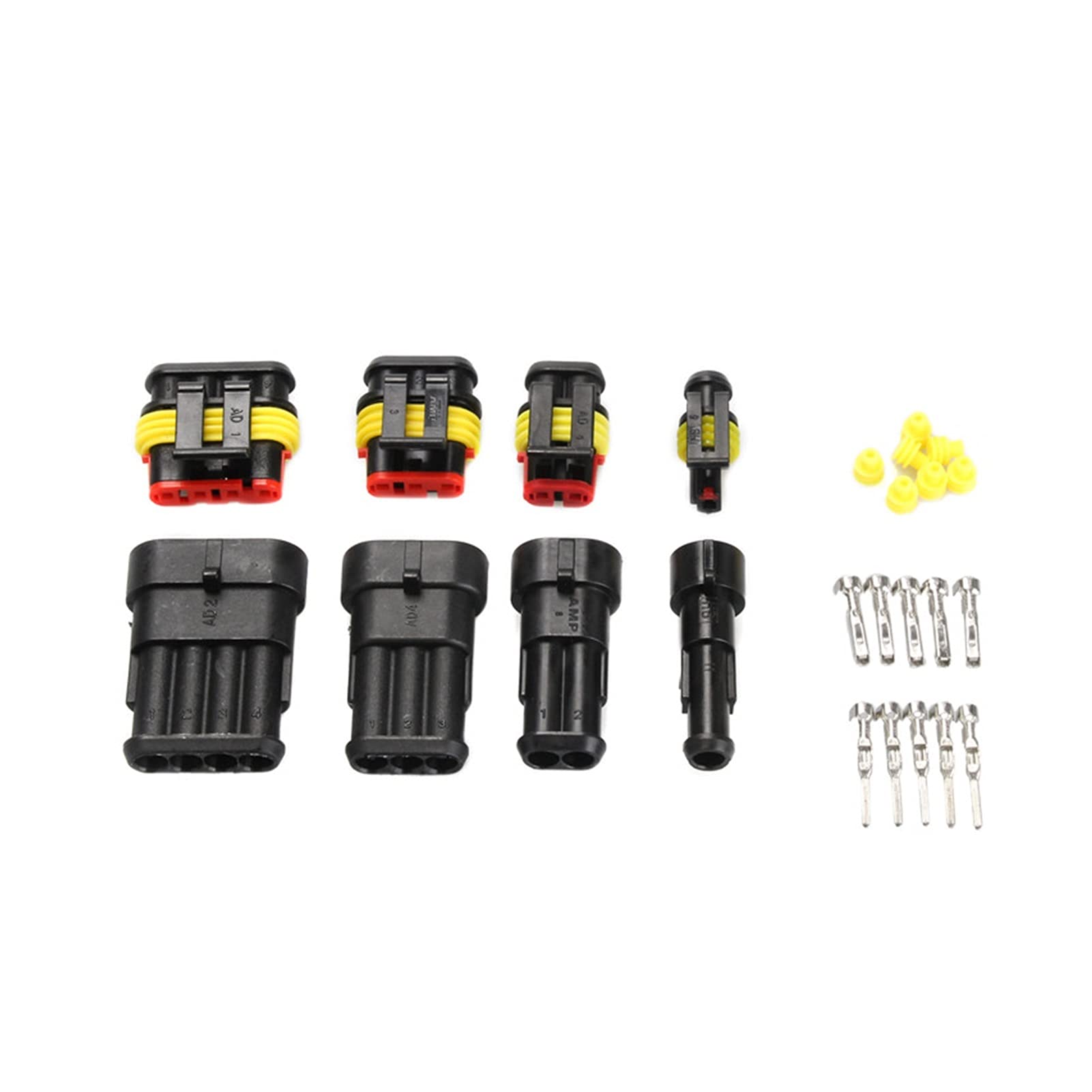 296pcs ESCONDIDO Terminal a prueba de agua alambre automotriz eléctrico Dt Kit enchufe del conector Compatible With piezas repuesto la marina automóviles AUTO 1-6PIN