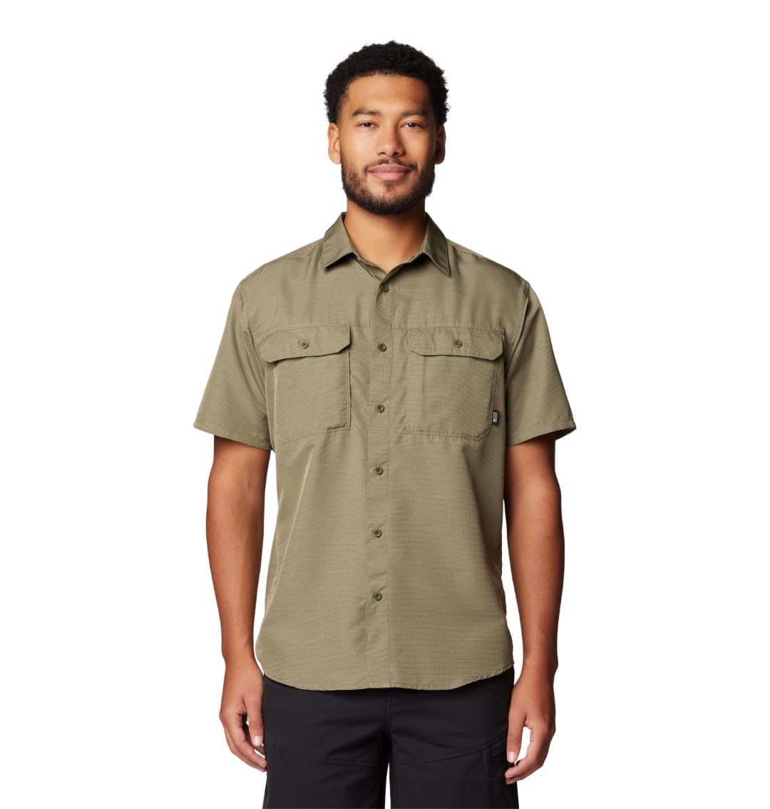 Mountain Hardwear Men's Canyon Short Sleeve, Stone Green, Large