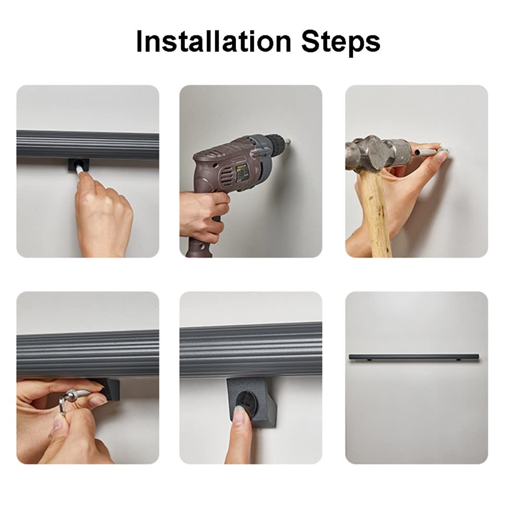 Pasamanos De Aleación De Aluminio Para Escaleras De Pasillo - Asidero Antideslizante Para Cuartos De Baño - Barandilla Sin Barreras Para Ancianos Y Discapacitados ( Color : Striped , Tamaño : 60cm )