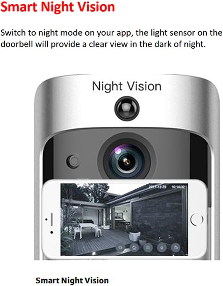 BSLVWG Wireless Video Doorbell Camera with Chime,PIR Motion Detection,Indoor/Outdoor Surveillance with Smart Human Detection,1080P HD, Night Vision, 2-Way Audio,2.4G WiFi,IP65,Battery Powered (Black) 7 51tAHgDkIUL. AC SL1000