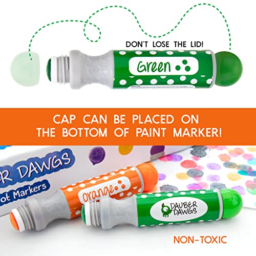 8-Pack Washable Dot Markers / Bingo Daubers Dabbers Dauber Dawgs Kids / Toddlers / Preschool / Children Art Supply 3 Pdf Coloring Ebooks = 100 Activity Sheets To Do! #TOP3