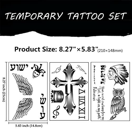 Cargen Celebrity Realistic Temporary Tattoo Singer J.b Life-Size Temporary Tattoo Chest Back Arm Face Sleeves Fake Tattoo Stickers For Men Women For Boys Girls For Concert Party #TOP1