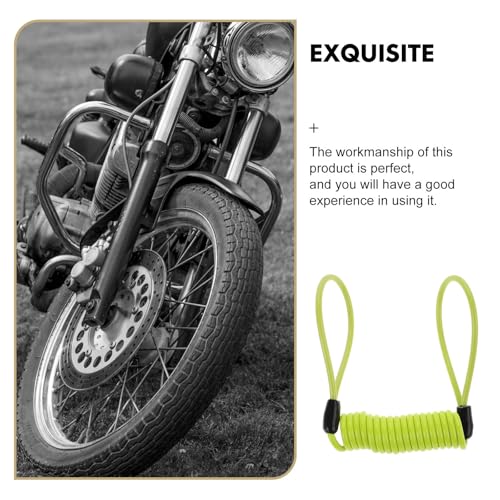 2 Pzas Candado Seguridad Bicicleta PVC Amarillo 1.2m miniatura 6