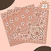 xo Fetti Western Bandana Napkins 3 ply 25 pcs Cowboy Birthday Party Decor Wild West Favors Rodeo Baby Shower Supplies Wild One Yeehaw Bday Cowgirl Drinkware Cactus Howdy Tableware