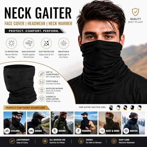 Image of Premium Bike Rider Essentials Kit with Phone Holder, Neck Gaiter, Chain Brush, Reflective Stickers and Microfiber Cloth