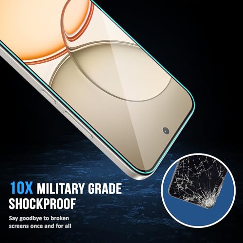 Image of FIRST MART Military-Grade Gorilla Tempered Glass For Realme Narzo 90 (6.59 Inch) With Edge To Edge Screen Coverage and Easy Installation Kit |Black