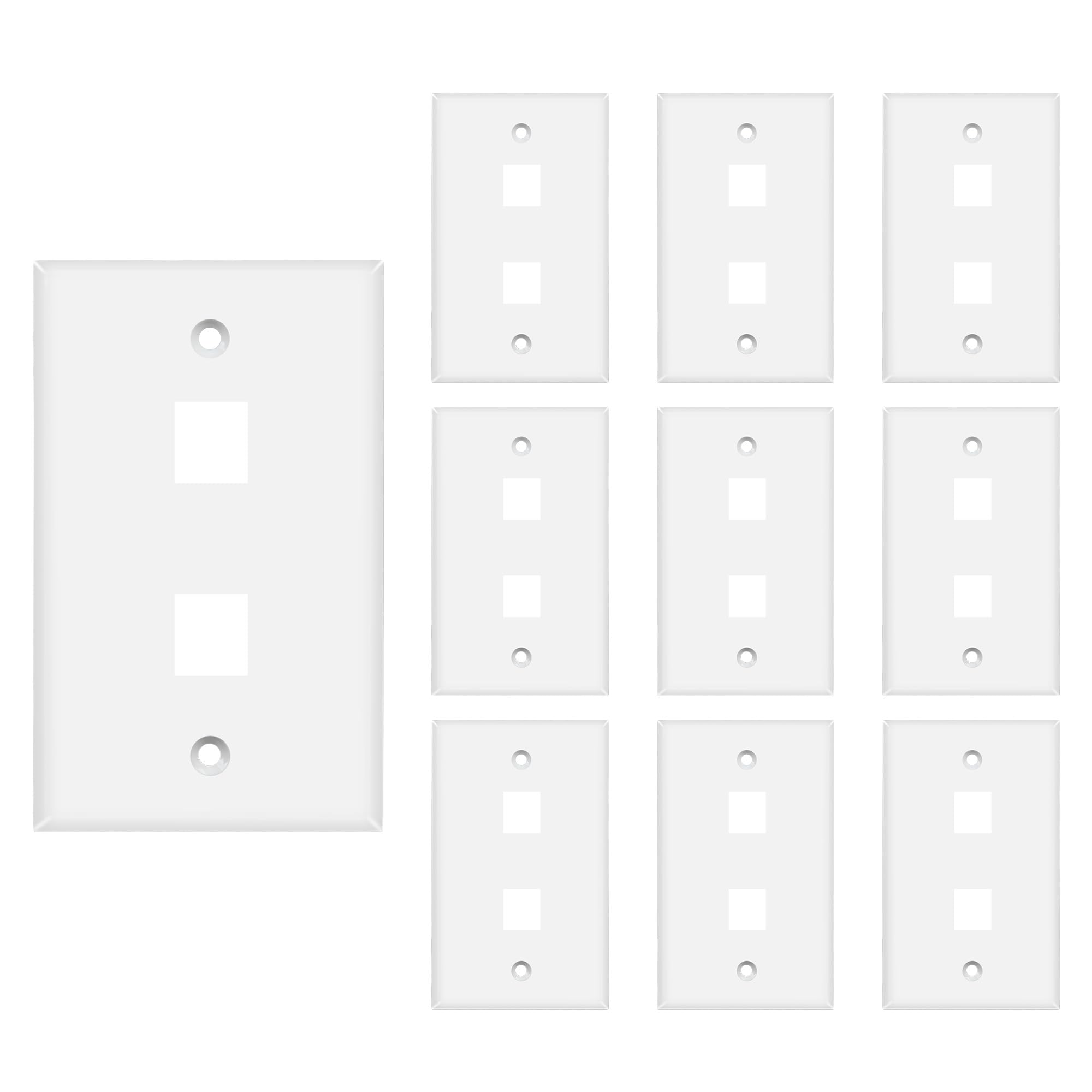 Placas de pared para conector Keystone acabado limpio y resistencia térmica pack de 10