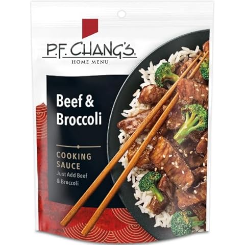 P.F. Chang's Home Menu Beef & Broccoli Cooking Sauce Pouch, 8 Ounce (Pack of 6) Cover